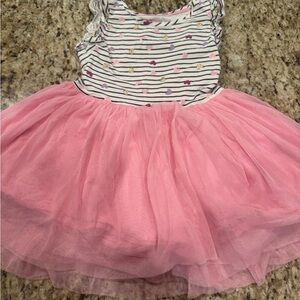 💖 Sz5/6 Heart Valentines Day Dress Top Criss Cross Back💖